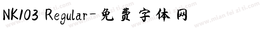 NK103 Regular字体转换